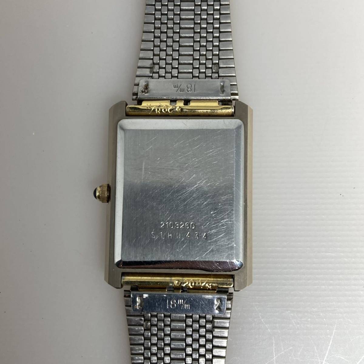 ウォルサム Waltham メンズ腕時計 スクエア クオーツ DYNAX バー 稼働中の画像7