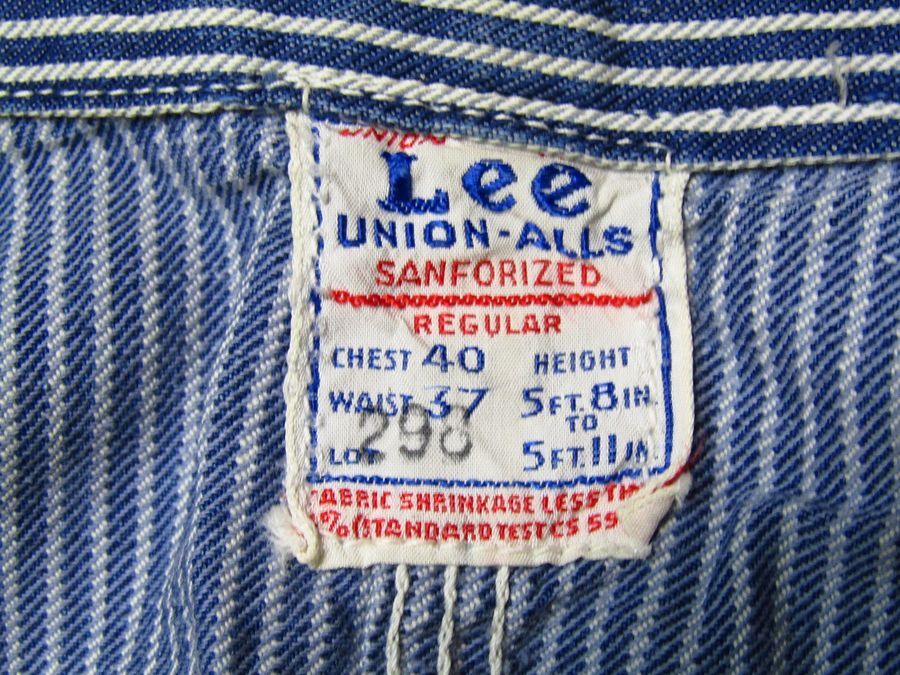 LEE　Union Alls 　ヒッコリーつなぎ　長袖 オールインワン _画像2