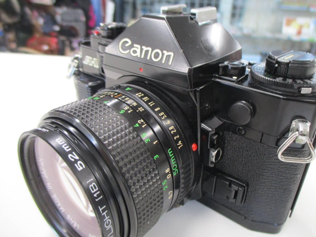 (Y)ジャンク不動品：Canon A-1 本体 Black + CANON LENS FD 50㎜ 1:1.4_画像1