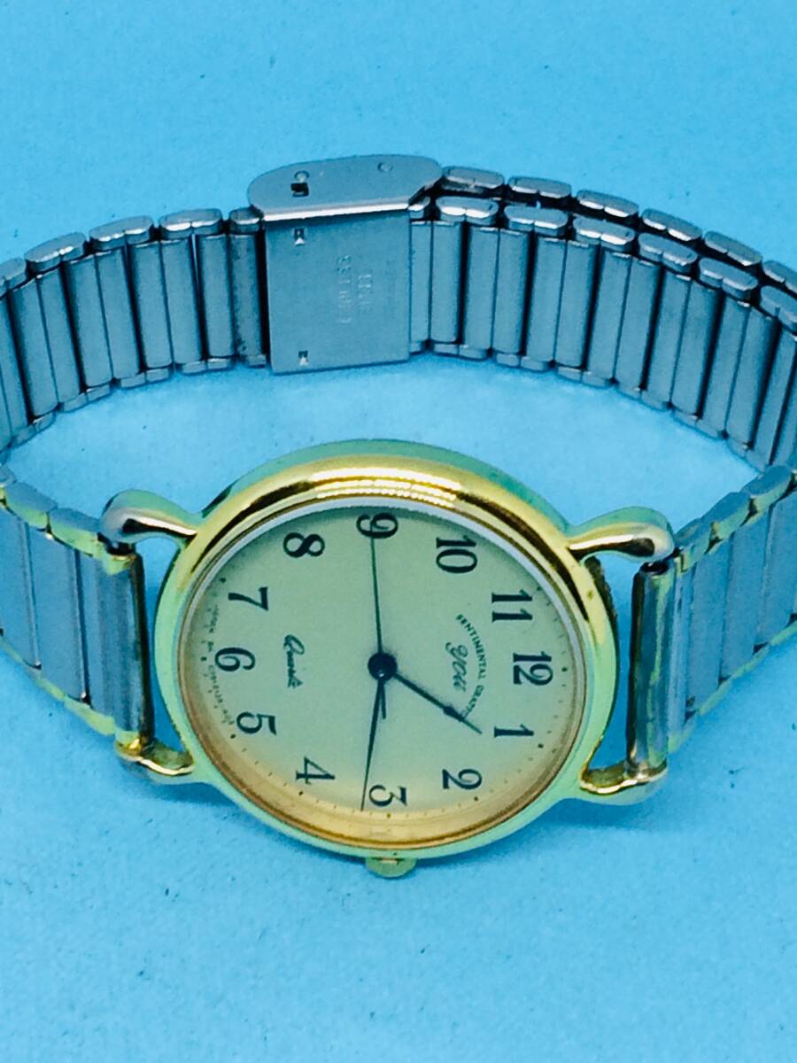 (E06)オリエント好きな方(*'▽')オリエント・ユー（電池交換済み）ゴールドユニセックス腕時計USED（送料全国一律185円）素敵な時計です。_画像7