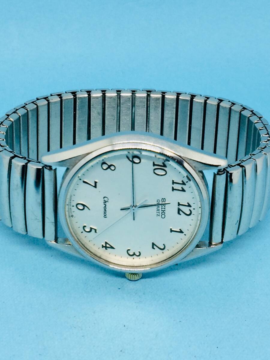 (E32)セイコー(*'▽')SEIKO・クロノス・CHRONOS（電池交換済み）シルバー・メンズ腕時計USED（送料全国一律185円）素敵な時計です。_画像7