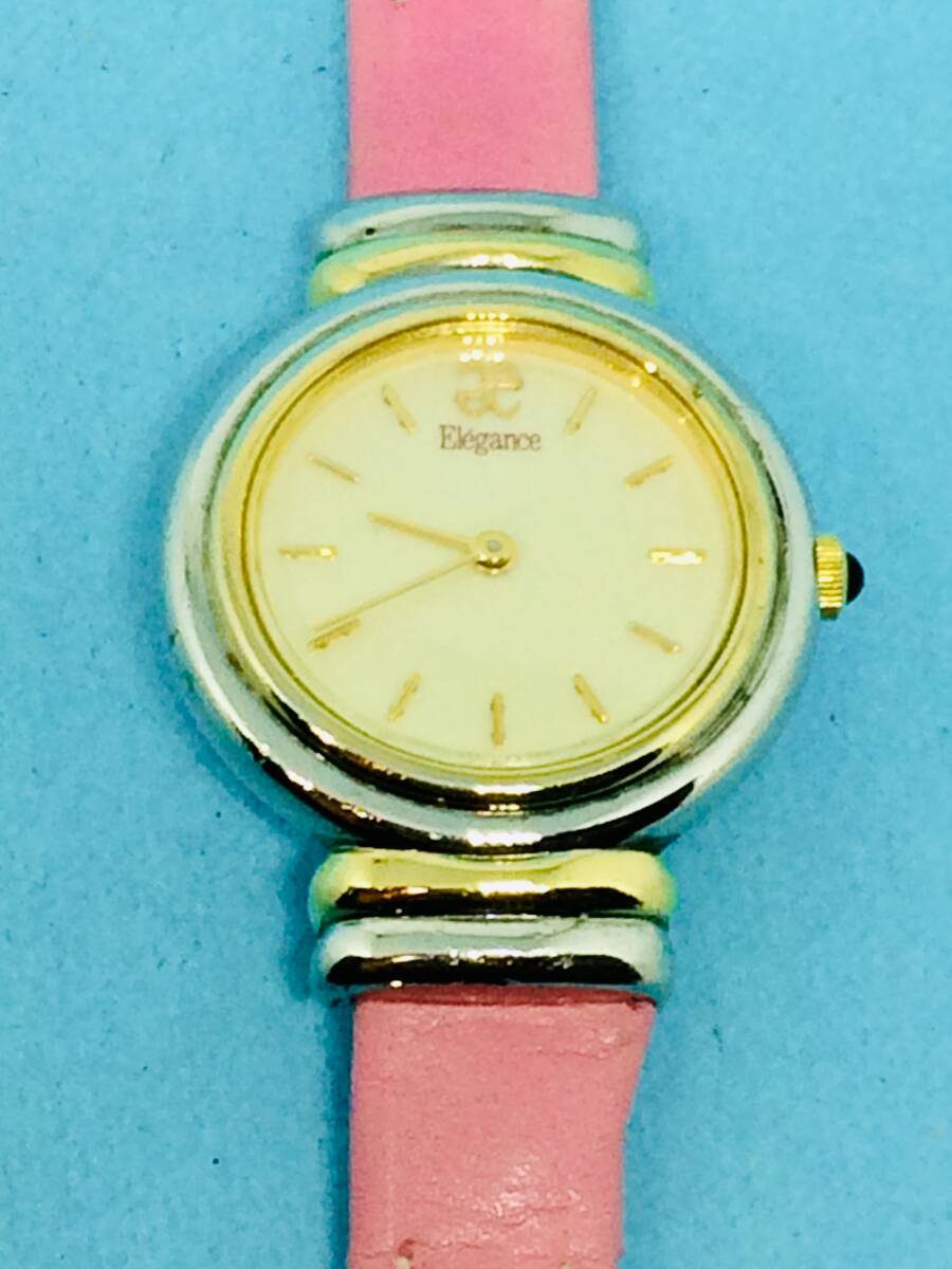 (D42)エレガンスな時計(*'▽')シチズン・エレガンス（電池交換済み）S&G・レディス腕時計USED（送料全国一律185円）おしゃれな時計です。_シチズン・エレガンス・S&Gレディス腕時計