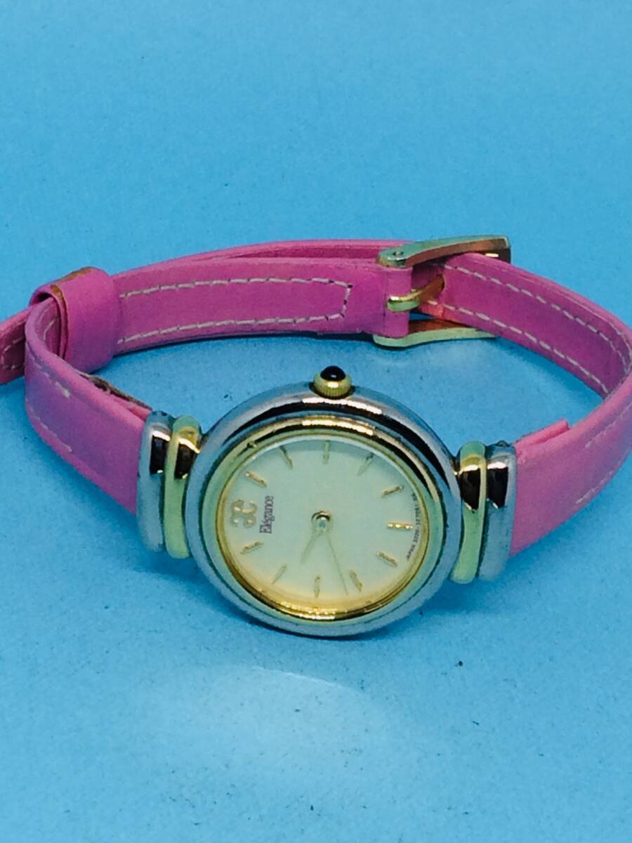 (D42)エレガンスな時計(*'▽')シチズン・エレガンス（電池交換済み）S&G・レディス腕時計USED（送料全国一律185円）おしゃれな時計です。_画像6