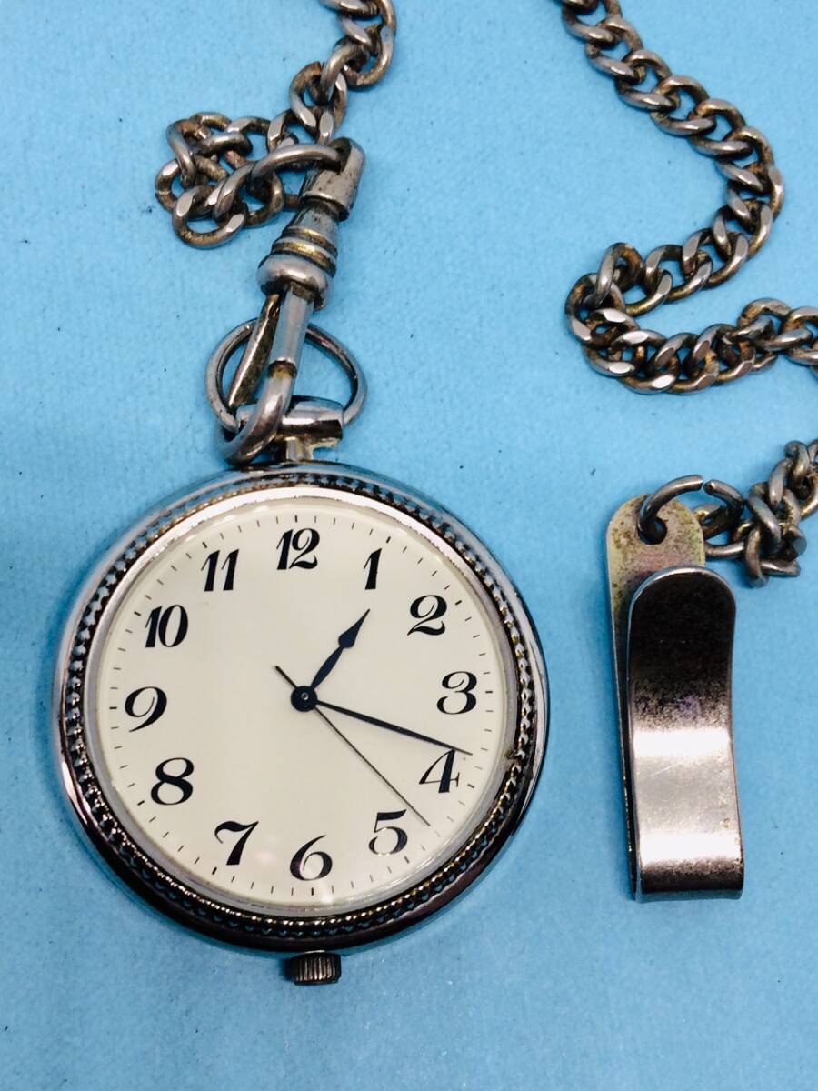 (E58)あらゆるシーンで(*'▽')シチズン・懐中時計（電池交換済み）シルバー・メンズ懐中時計USED（送料全国一律185円）素敵な時計です。の画像9
