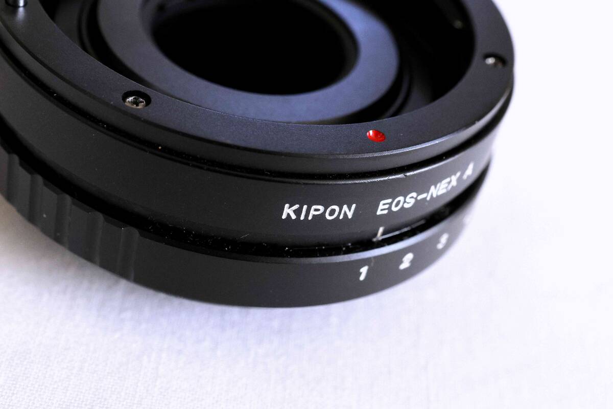 【美品】KIPON キポン EOS-NEX（APS-C）マウントアダプター レンズ側：キヤノンEFマウント ボディ側：ソニーα E（APS-C）マウントの画像3