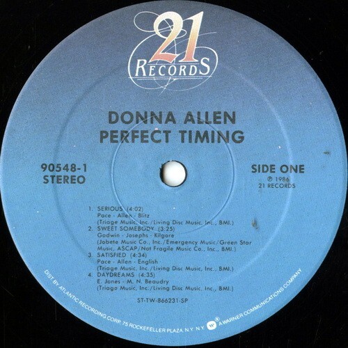 【ＬＰ】　DONNA ALLEN 「 PERFECT TIMING 」 ( TWENTY FIRST 90548 )_画像3