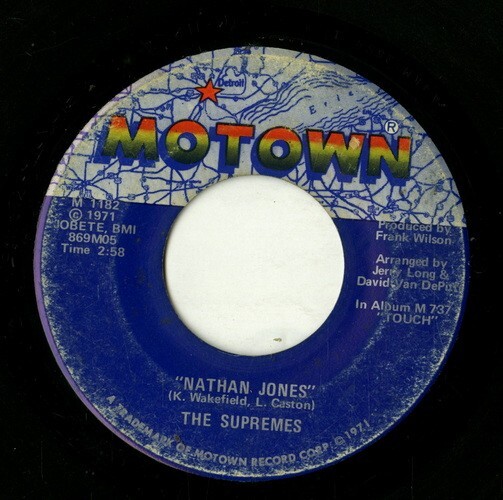 【7inch】試聴　SUPREMES 　　(MOTOWN 1182) NATHAN JONES / HAPPY 　_画像1