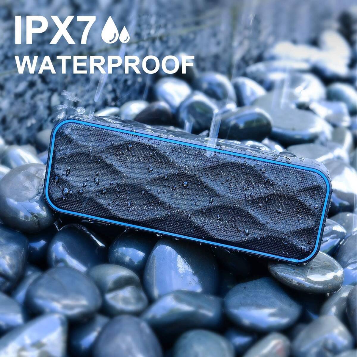 Bluetooth スピーカー ワイヤレススピーカー IPX7防水 風呂 ステレオ ブルートゥーススピーカー ポータブルスピーカー 20W 36時間連続再生 _画像3
