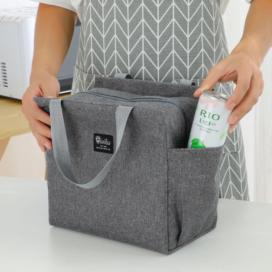  сумка для завтрака серый серый термос теплоизоляция большая вместимость большая сумка .. данный . пара место хранения 