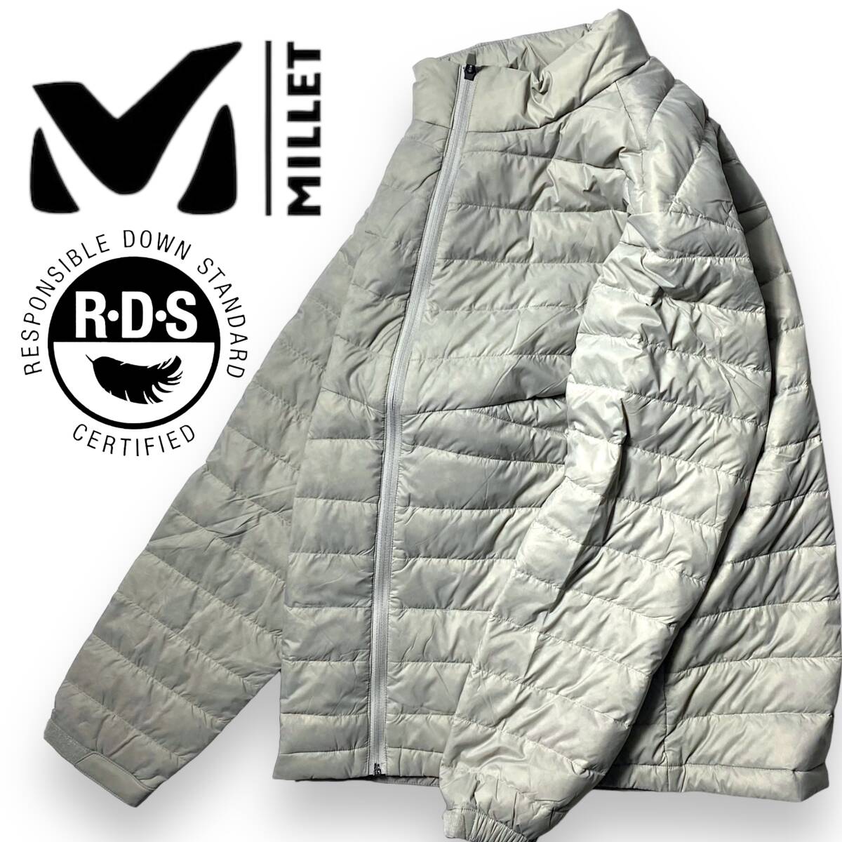 【XL】新品 ミレー ライトダウンジャケット MILLET 日本未発売モデル 軽量 保温 防寒 RDSグースダウン使用 ブルゾン アウトドア LL◆R230