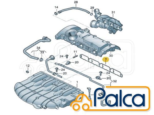 アウディ インテークマニホールドガスケット/インマニガスケット A1/8X A3/8P A4/8E A4/8K A5/8T,8F A6/4F A6/4G A8/4H Q3/8U Q5/8R TT/8J_画像3