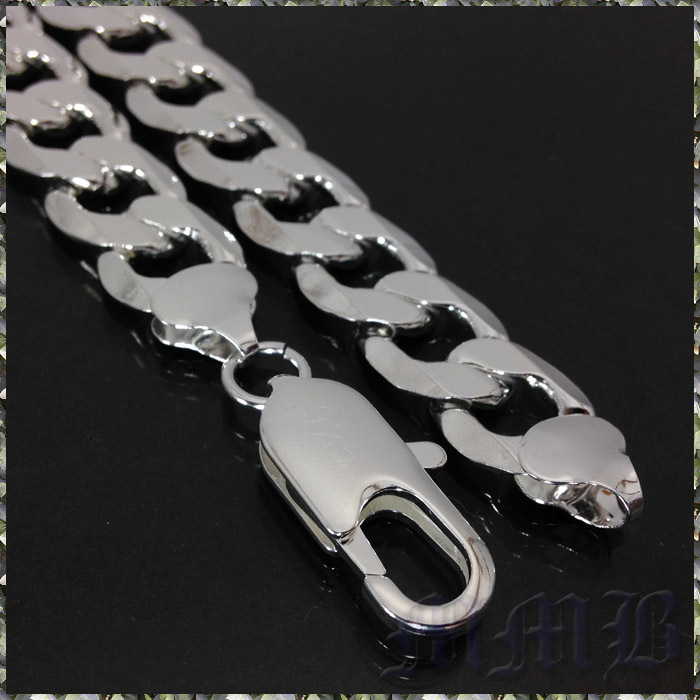 [NECKLACE] 925 Sterling Silver Plated ハイクオリティー 6面カット 喜平チェーン シルバーネックレス 10x600mm (54g) 【送料無料】の画像6