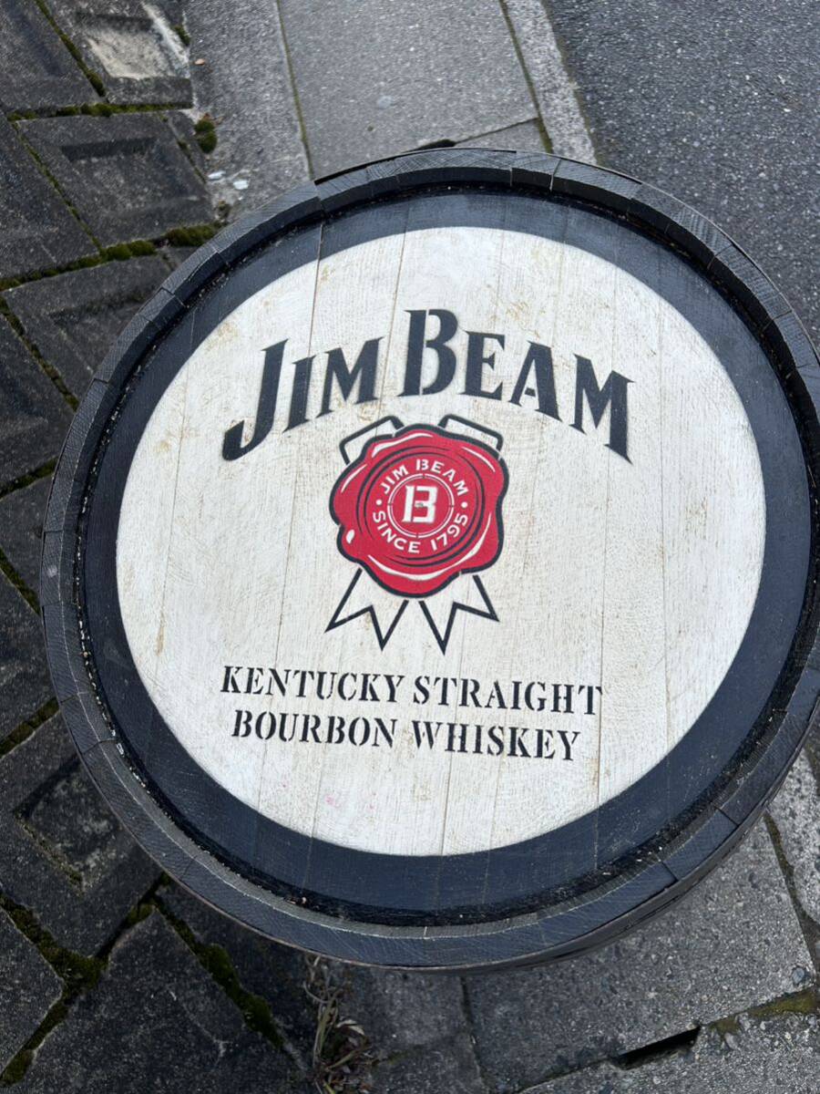 ジムビーム JIMBEAM 樽テーブル ウイスキーバーレル キャスター付 化粧樽 オーク材 店舗什器 ディスプレイ樽 180L 2の画像5