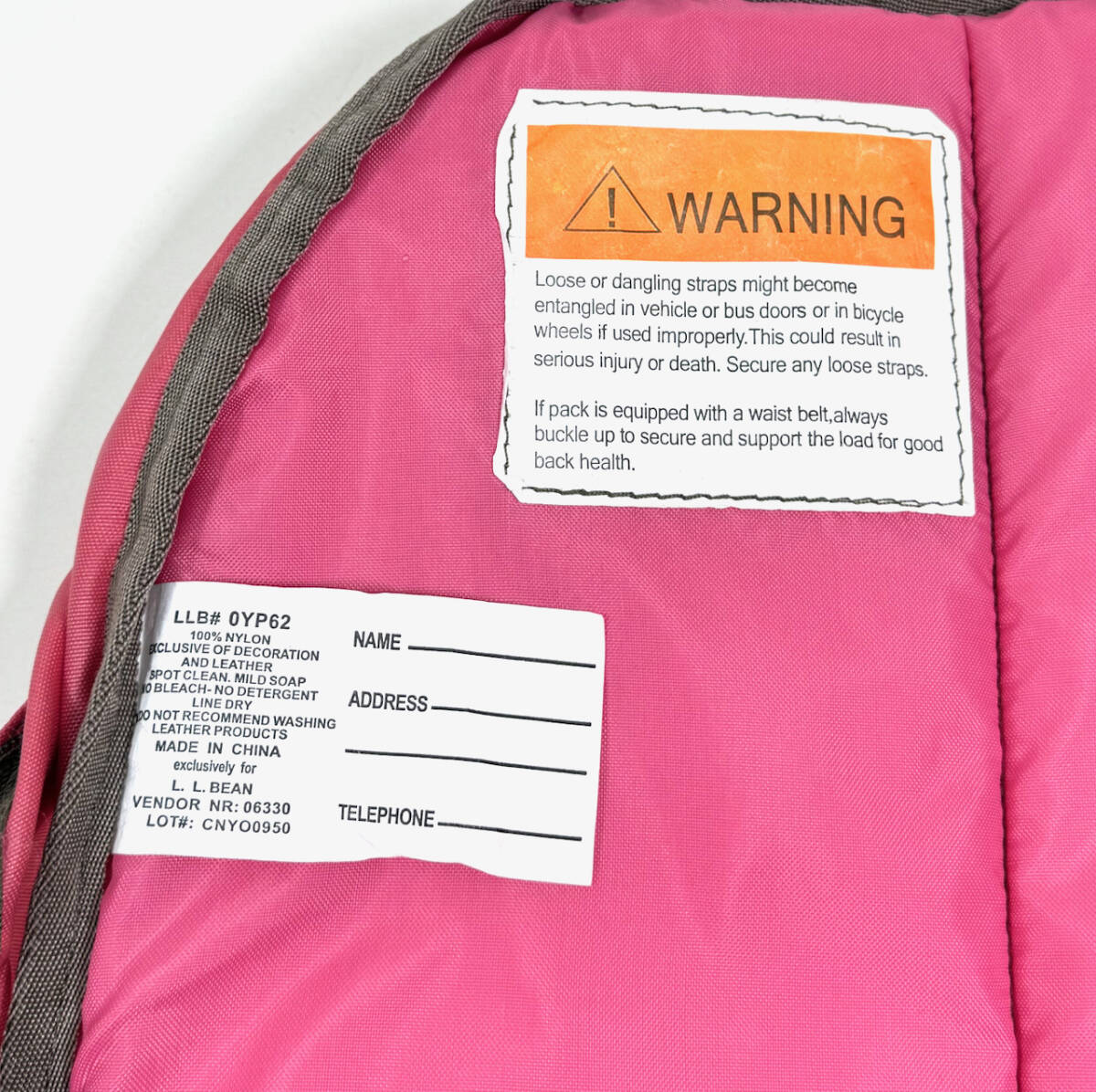 美品 2000s L.L.Bean Book Pack Pink オールドエルエルビーン ブックパック バッグパック リュックサック アウトドア キャンプ 登山_画像7