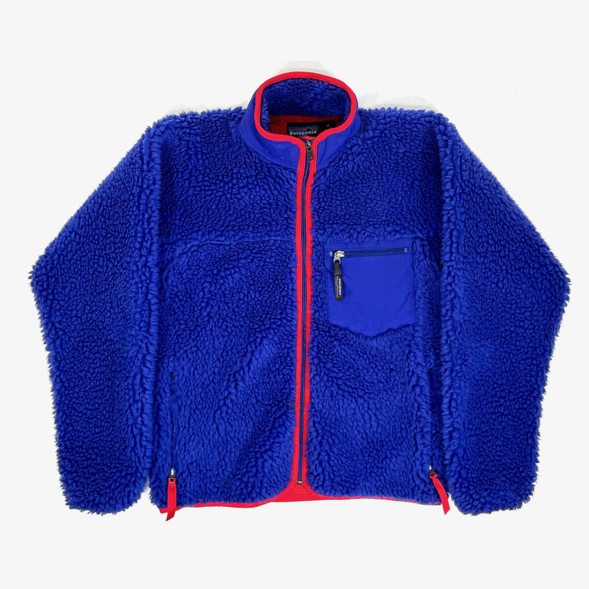 ほぼデッド 2000 PATAGONIA Classic Retro Cardigan XS MADE IN USA Newcobalt×Fire オールドパタゴニア クラシックレトロカーディガン