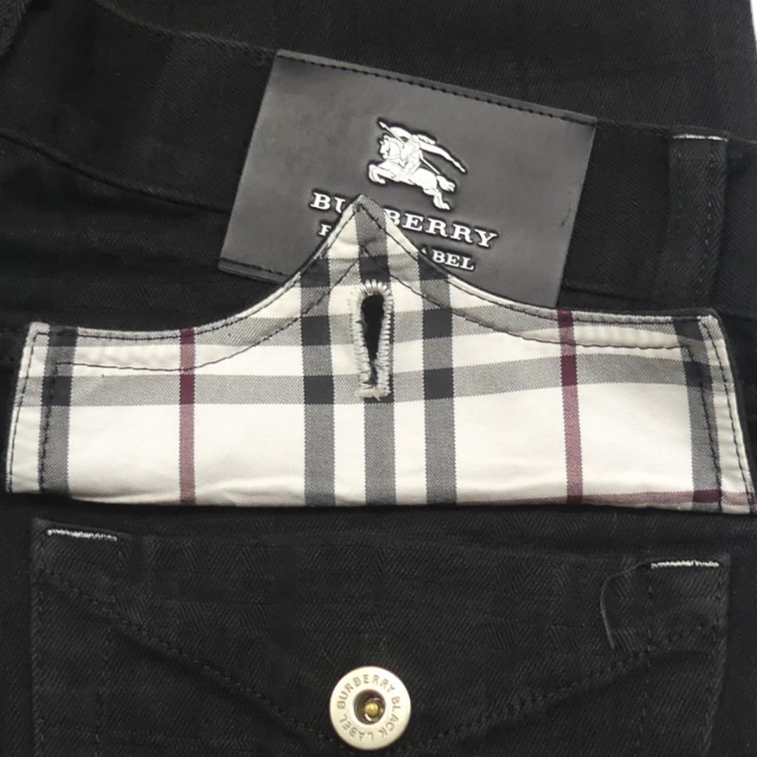 即決★BURBERRY BLACK LABE★W31位 パンツ 廃盤 バーバリーブラックレーベル 黒 ノバチェック シャドーチェック フラップポケット 刺繍_画像7