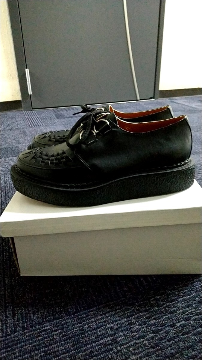 靴 ラバーソール ロック パンク系  白と黒 サイズ42 未使用品 長期保管品 2点セットの画像7