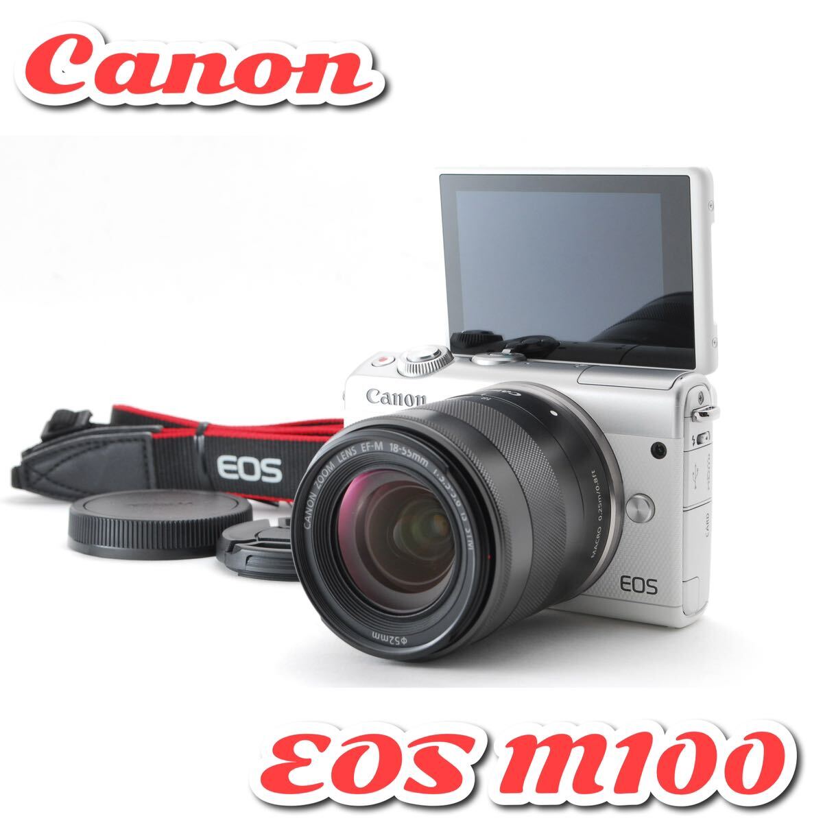 ★極美品★キャノン EOS M100★Wi-Fi&自撮りOK！★超・小型軽量ミラーレス一眼！