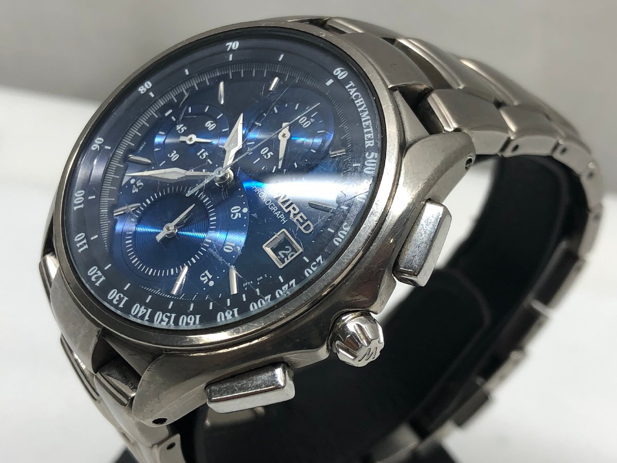 [ работа товар ]SEIKO Seiko WIRED Wired 7T92 0GB0 кварц часы циферблат голубой 