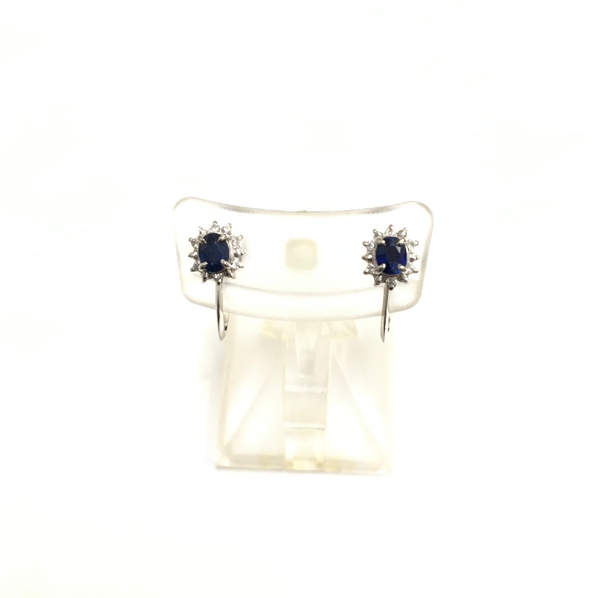 人気新品 ☆Pt900 青石イヤリング 2.2g プラチナ
