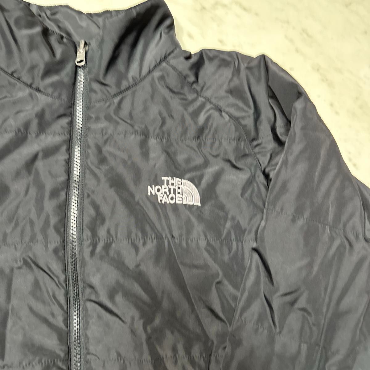 中古　THE NORTH FACE アウトドア　ノースフェイス 軽量 薄手ダウン ナイロンジャケット　90 Sサイズ　レディースL