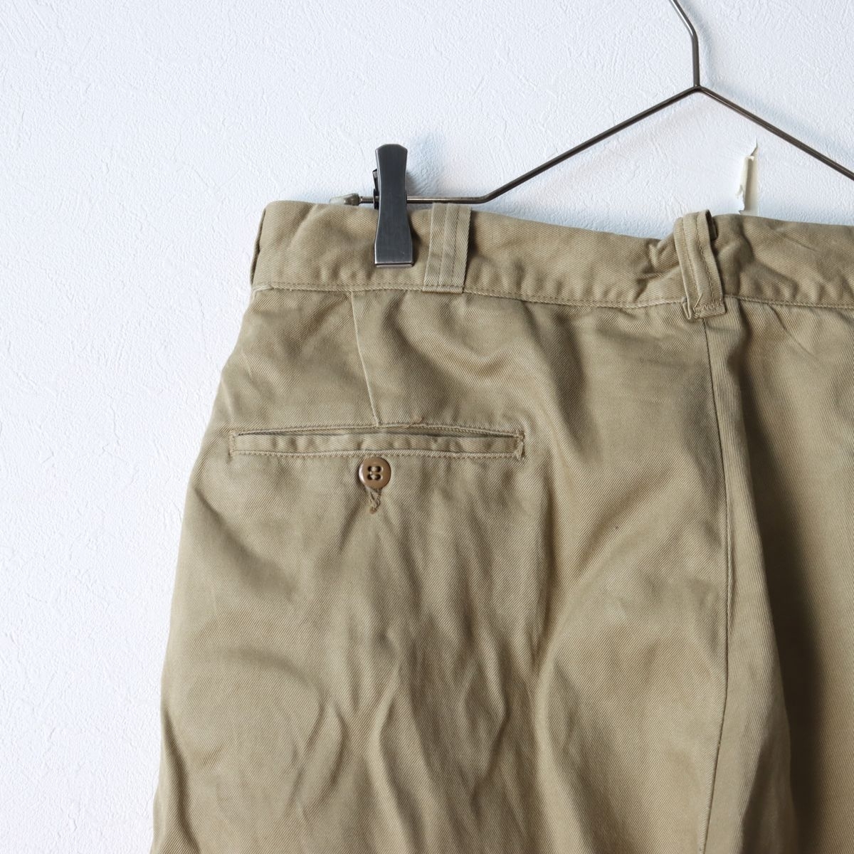 US ARMY America army chino trousers chinos Zip fly 36×33 / old clothes Army military Vintage 