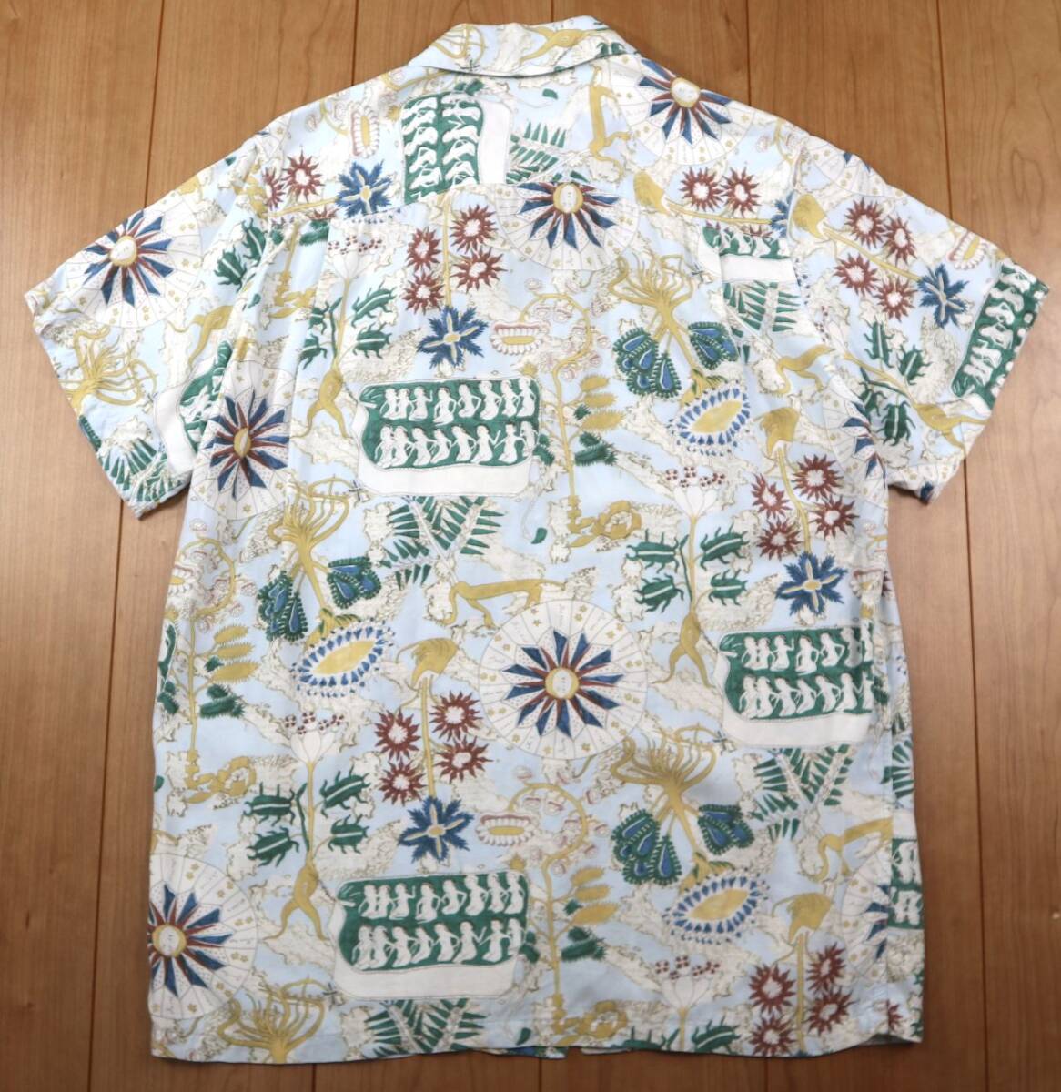 Pherrow\'s Fellows open color short sleeves shirt / Hawaiian shirt / aloha shirt / made in Japan /38