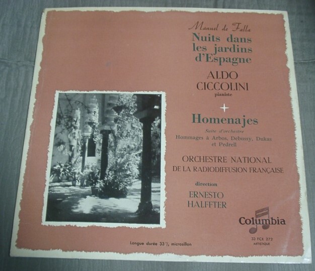 チッコリーニ/ファリャ『スペインの庭の夜』～♪ 仏コロンビア初期重量フラット盤 rareの画像1