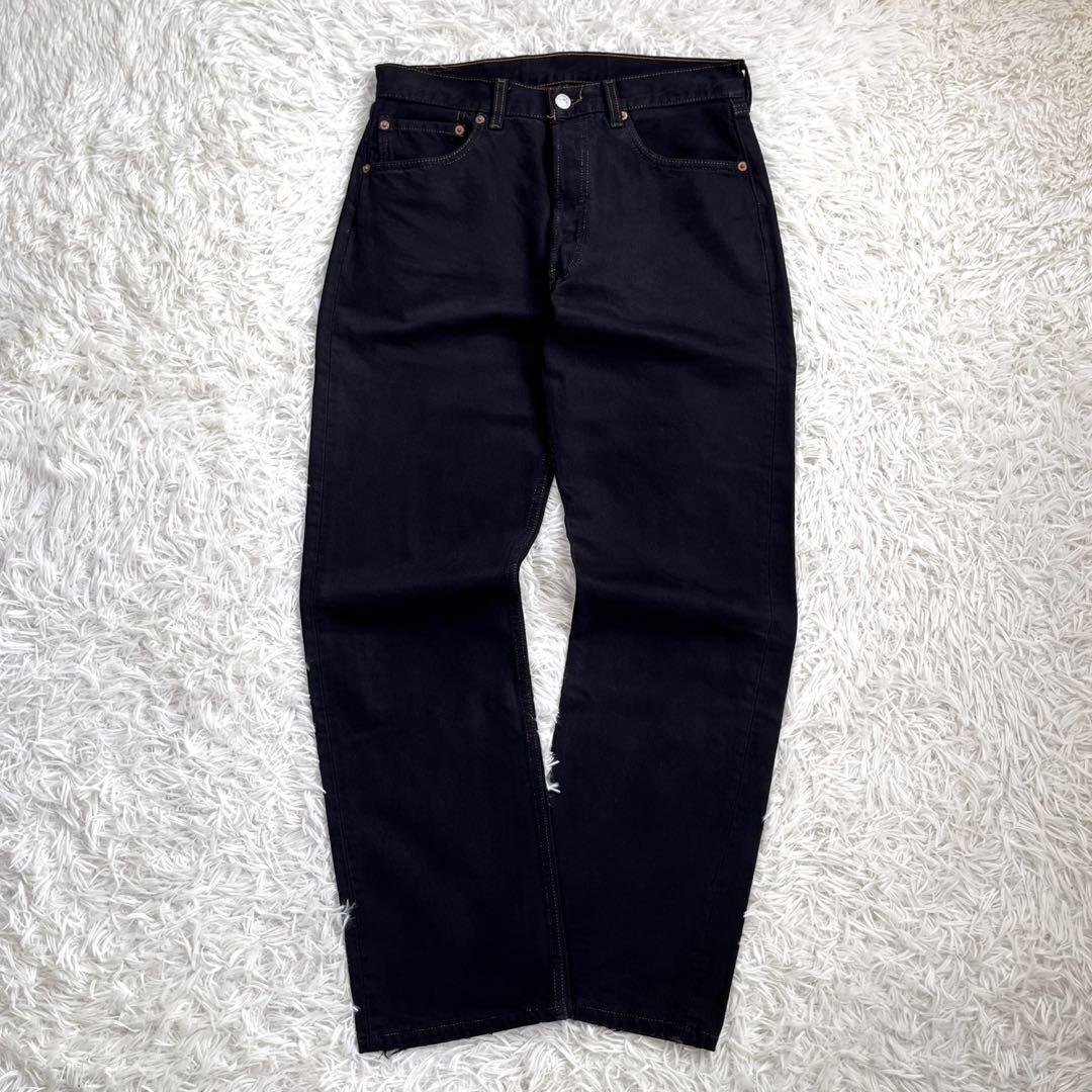 90s・USA製】リーバイス501 後染め ブラック デニム パンツ 90s・USA製】リーバイス501 後染め ブラック デニム パンツ