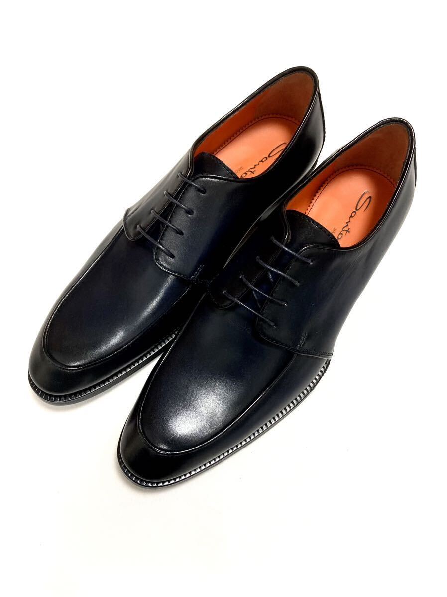 3/30迄の最終値下げ！新品SANTONI サントーニ 最高級ライン15.6万円 ビジネスシューズ イタリア製 正規店購入 ダービーシューズ 