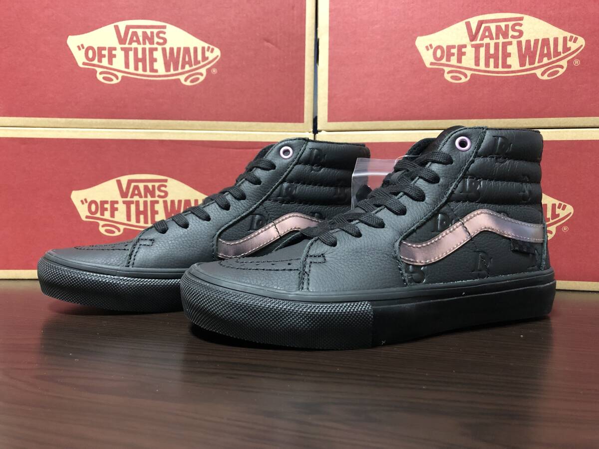 本革 24.0cm VANS ヴァンズ SK8-HI スケートハイ DRINK SEXY BLACK PINK 天然皮革_画像1