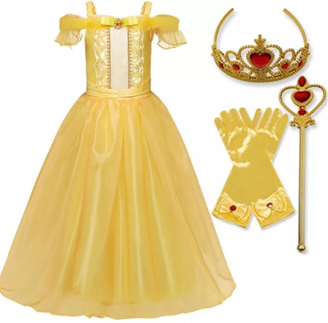 プリンセス ドレス コスチューム ベル風 仮装 なりきりセット ハロウィン 110cm