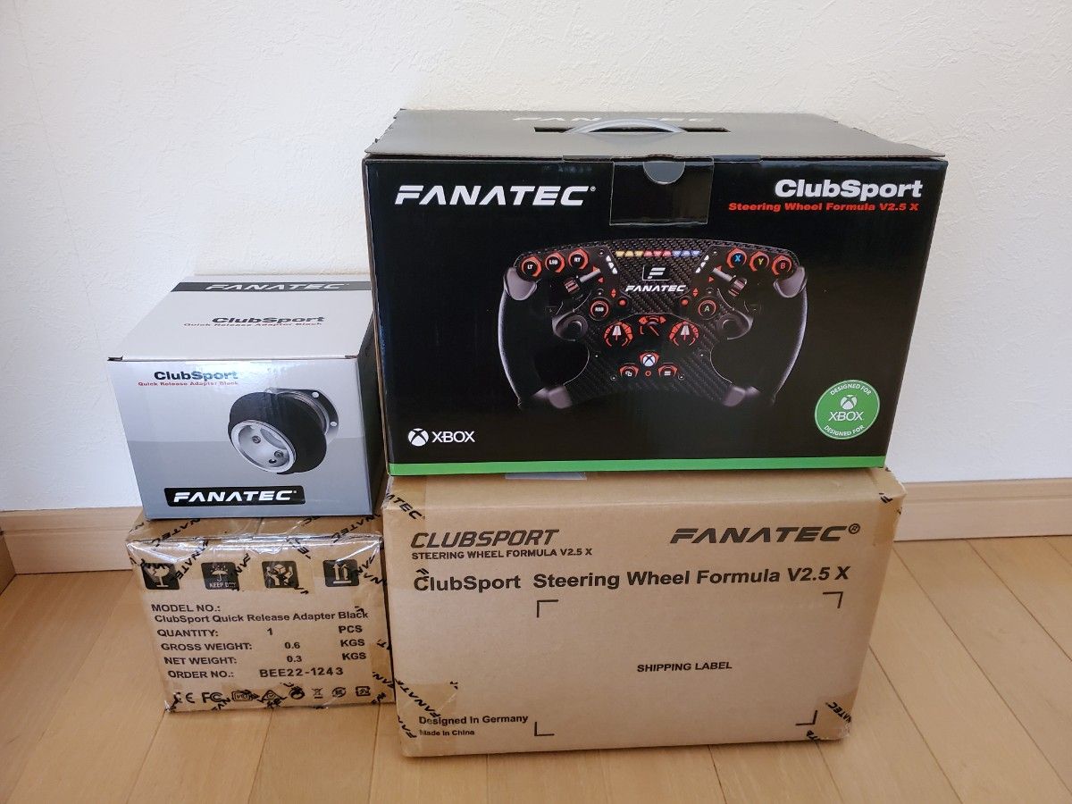 (新品未使用)(送料無料)FANATEC ファナテックClubSport Formula V2.5X ステアリング QR1セット