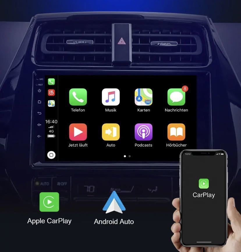 新品 10インチ 30プリウス ディスプレイオーディオ Android CarPlay ドラレゴ サイバーナビ 楽ナビ フローティングナビ ビッグx 9インチの画像4