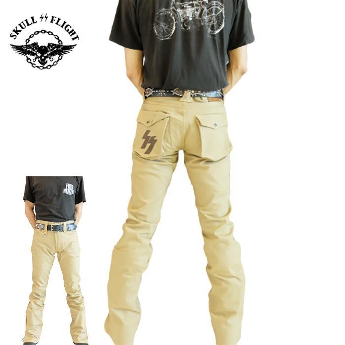 W31　SKULL FLIGHT/スカルフライト　SS PANTS　Type２　ストレッチブーツカット（ベージュ）