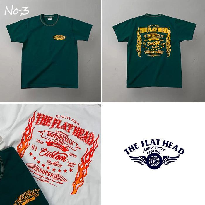 XL　No.1ブラック　送料無料 THE FLAT HEAD FN-THC-024 半袖Tシャツ 日本製 コットン100％ フラットヘッド_画像3