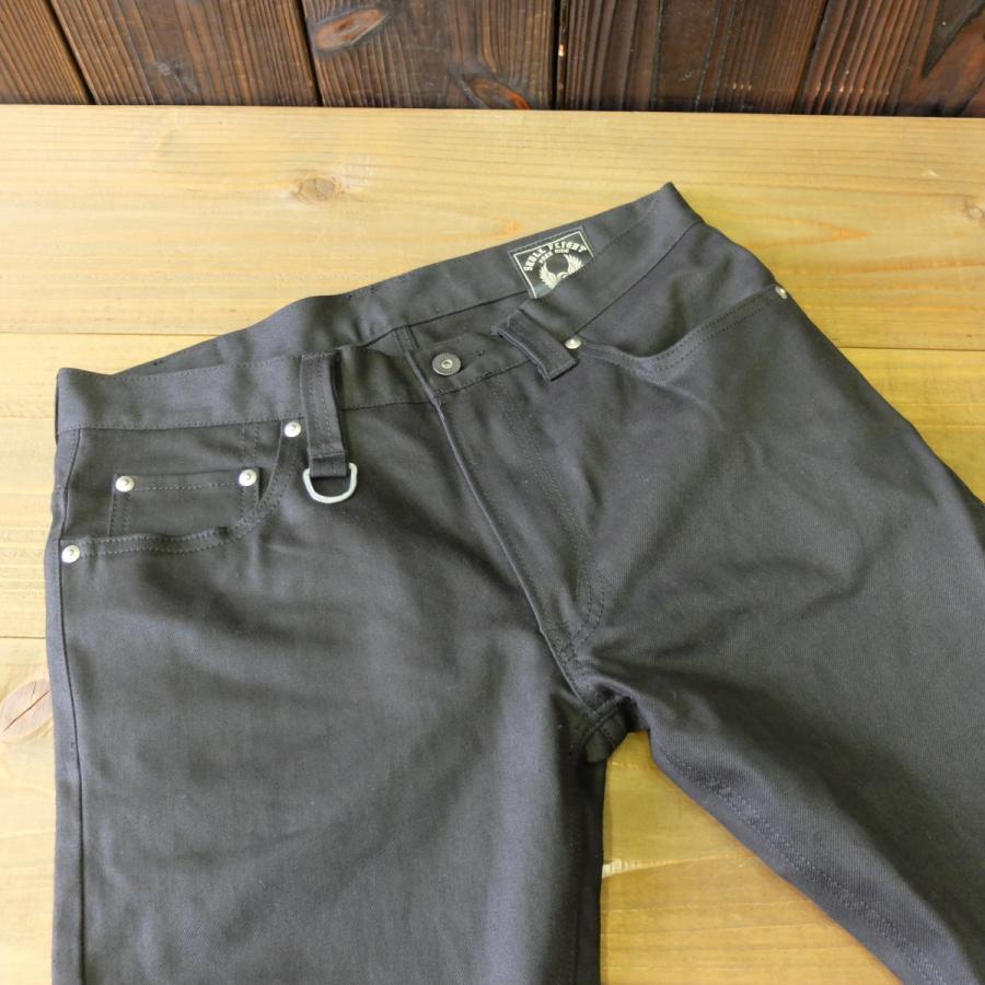 W31　SKULL FLIGHT スカルフライト SS PANTSType２ キルティングポケット ストレッチブーツカット（ブラック）_画像7