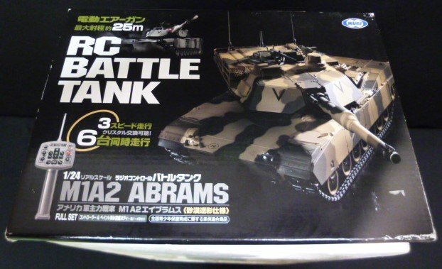 [ unused goods ] round 1:24 RC Battle tanker M1A2e Eve Ram s{ sand . camouflage specification } BAND1/AM26.995MHz