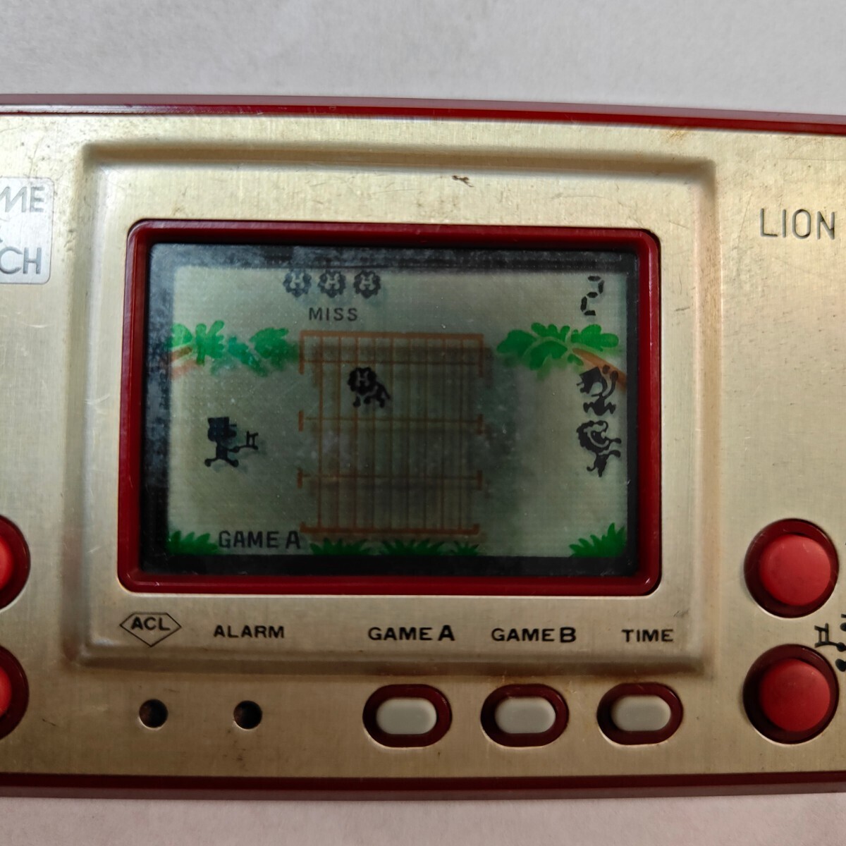 P05 【動作可能】 Nintendo GAME&WATCH LION LN-08 ゲームウォッチ　昭和レトロ 任天堂 GAME ゲーム ニンテンドー_画像2