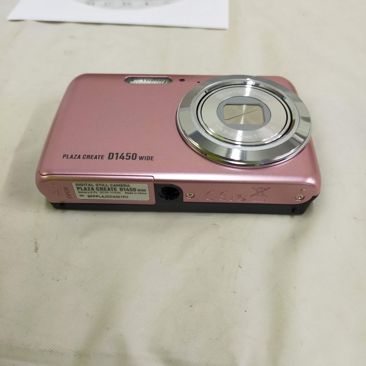 FG930 ほぼ未使用品 PLAZA Create D1450 Wide ピンク 5x 4GBSDHCカード付 コンパクトデジタルカメラ　※返品保証有※ 送料無料_画像6