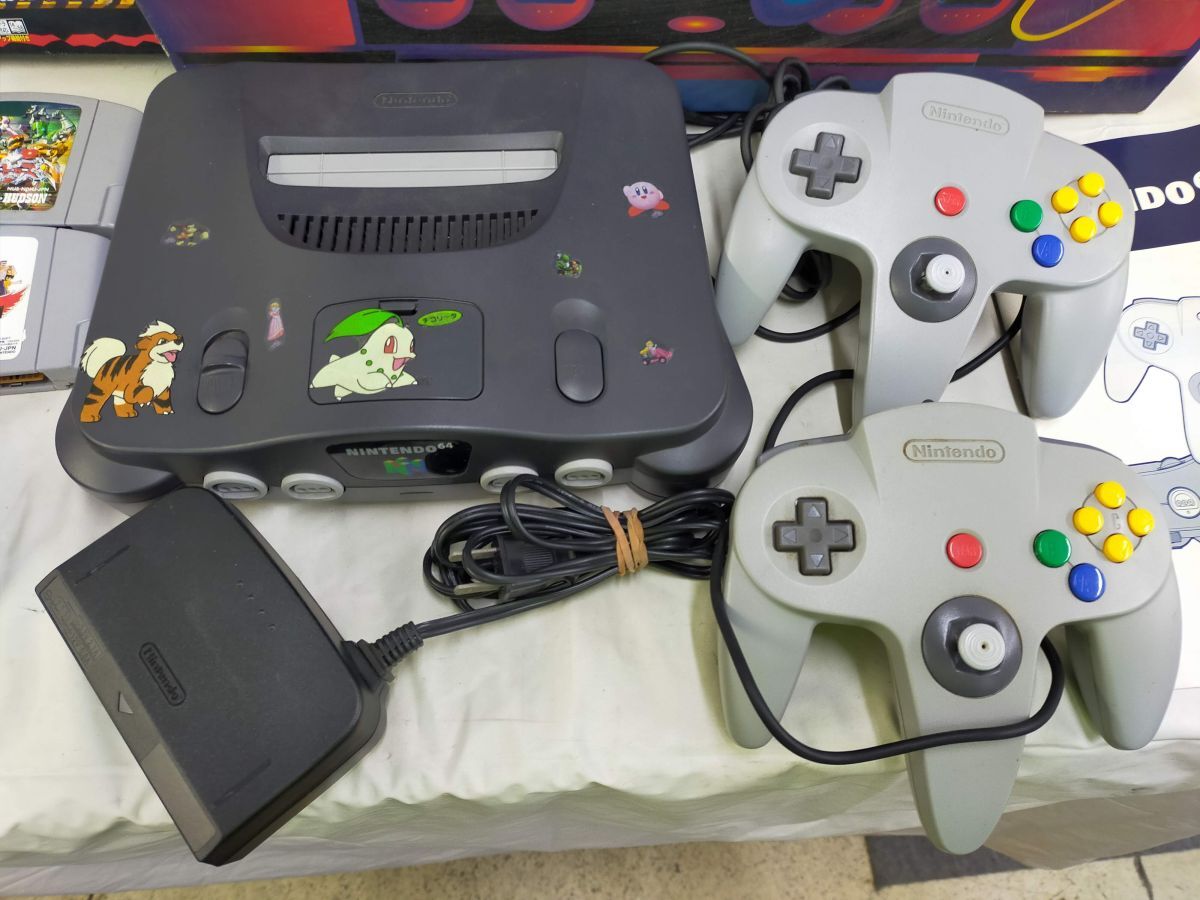 [ out box attaching nintendo 64] operation possibility Nintendo64 body NUS-001 13 point game machine retro dual hero z Pro mah-jong ultimate 64 Pokemon Stadium 