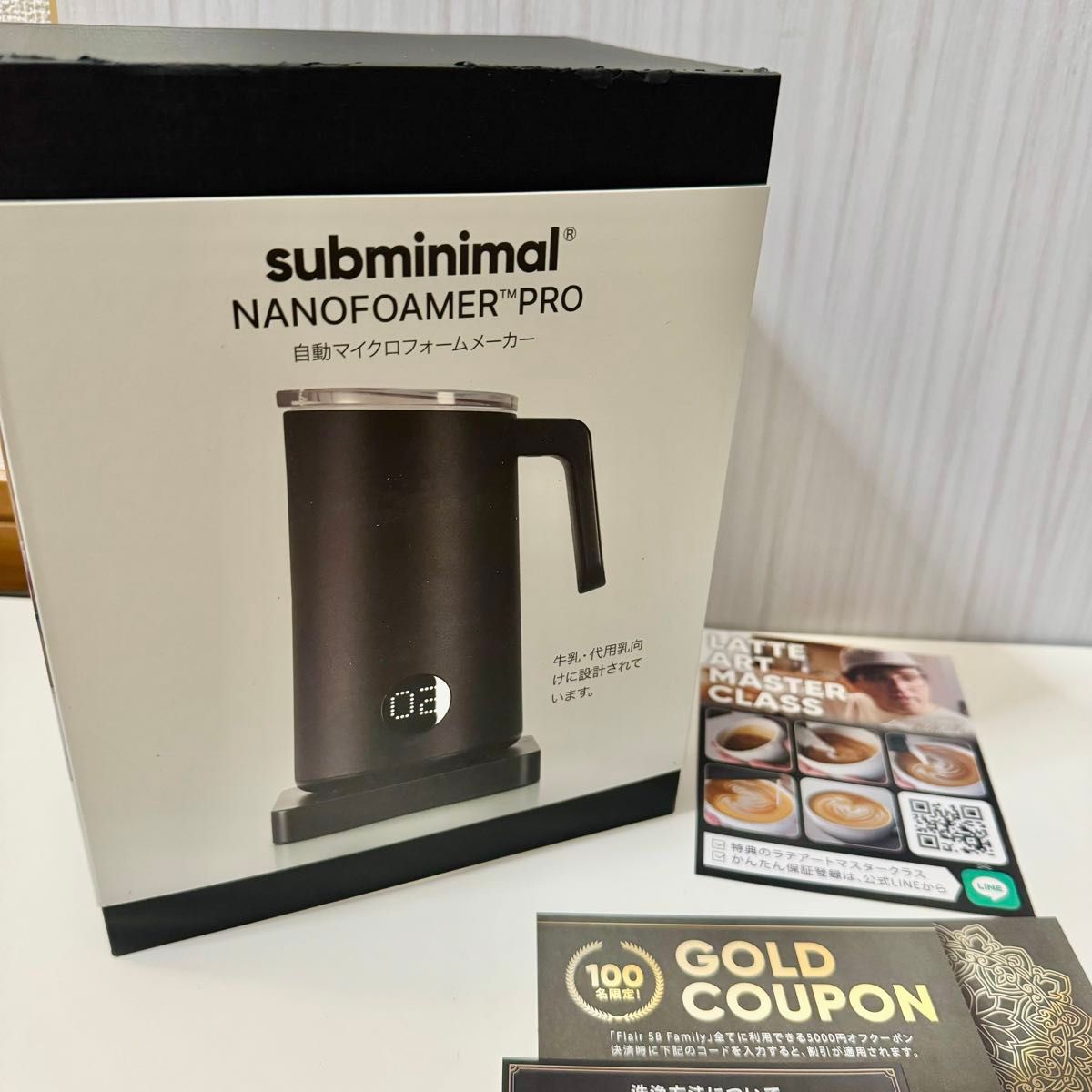 新品】ナノフォーマー プロ NanoFoamerPro Subminimal ミルク 新品】ナノフォーマー プロ NanoFoamerPro Subminimal ミルク