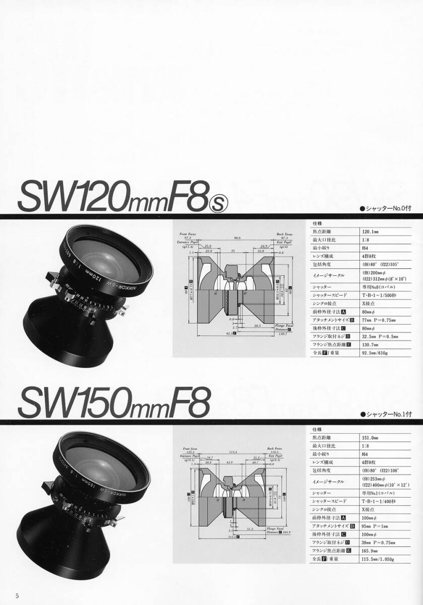 大判用 ニッコール SW 120㎜ F8　Nikkor 120/8 ＳＷ_画像7