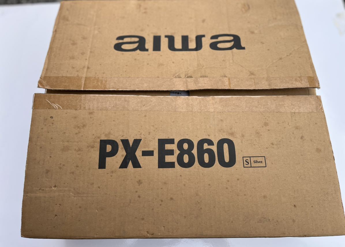 aiwa PX-E860 アナログレコードプレイヤー ターンテーブル 動作確認済 箱付_画像1