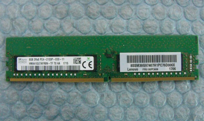 cm14 288pin DDR4 PC4-2133P-EE0 8GB ECC hynix Lenovo FRU 00PC609_画像1