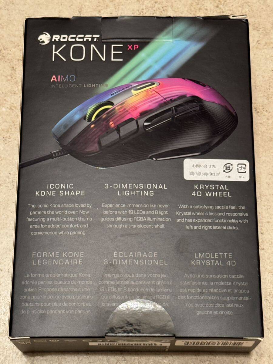 * Roccat Kone XP ash black L go flea k3D RGBge-ming mouse domestic regular goods other button mouse ROC-11-420-01