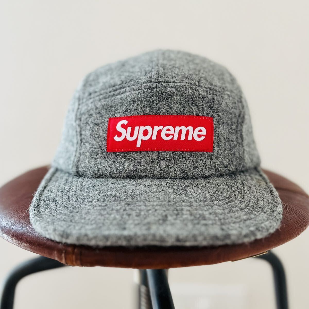 【希少美品】Supreme×Harris Tweedキャップ　シュプリーム×ハリスツイードCLASSIC LOGO 6-PANEL CAP水原希子/ 野村周平着用 帽子_画像5