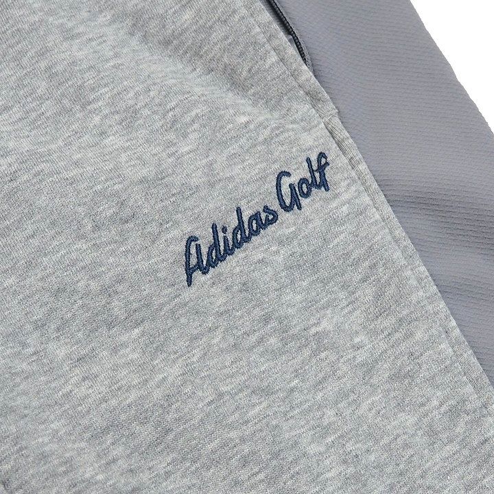 R242 新品 adidas GOLF アディダス ゴルフ スウェット カーゴ パンツ テーパード フレンチテリー 88 ミディアムグレーヘザー_画像4