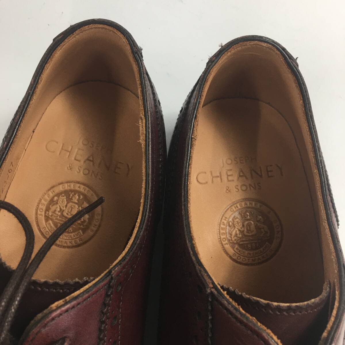 ★E02423/CHEANEY チーニー/ドレスシューズ/11028/F/ブラウン/箱付の画像6