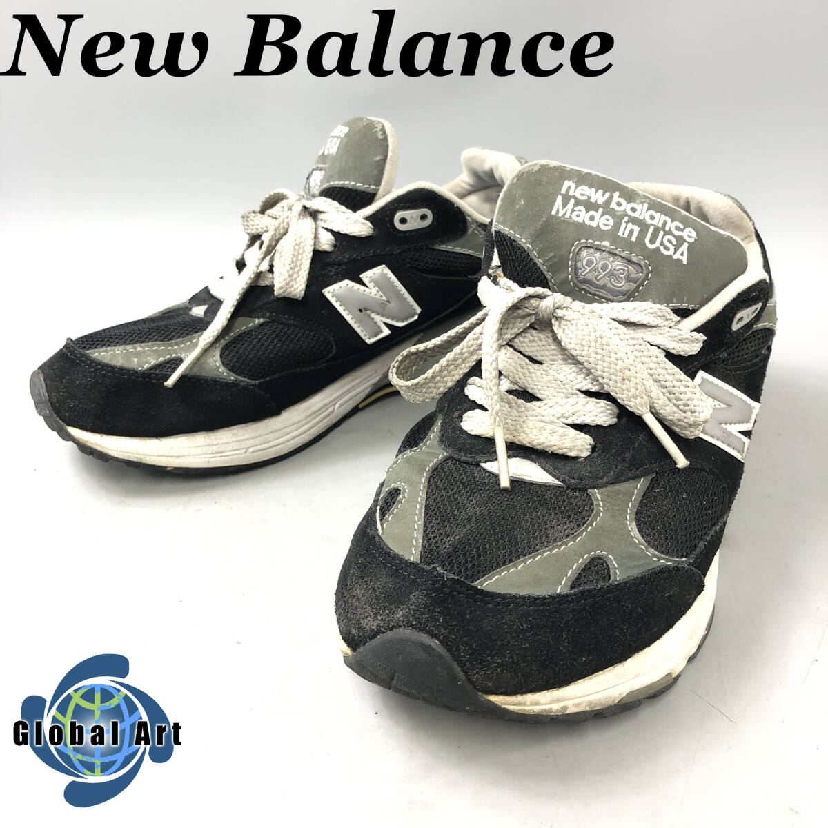 ★E02036/New Balance ニューバランス/スニーカー/USA/MR993BK/27.5㎝/ブラック_画像1